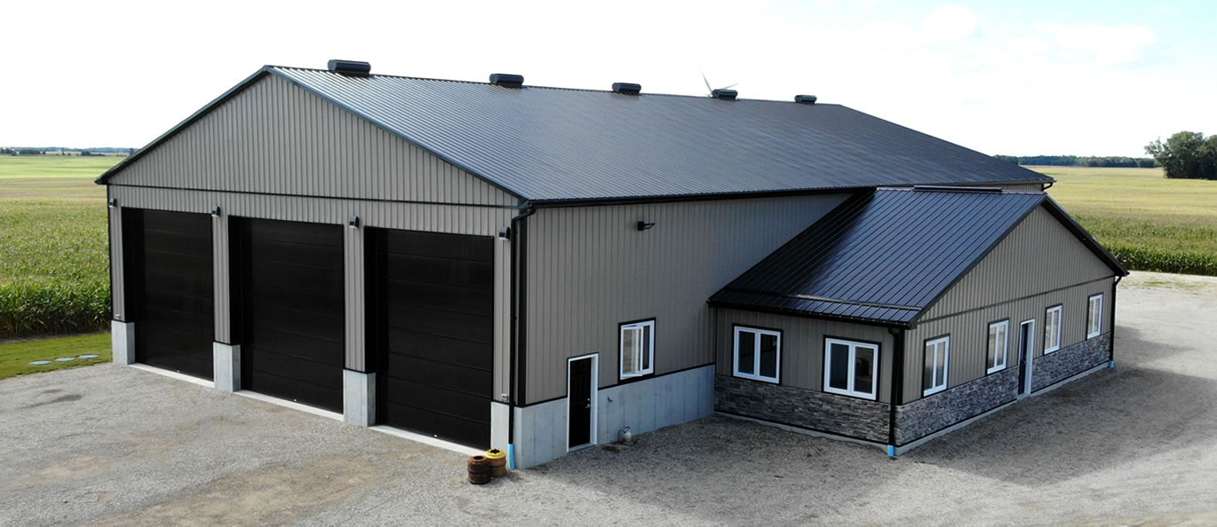 agricultural buidling with 2 overhead doors